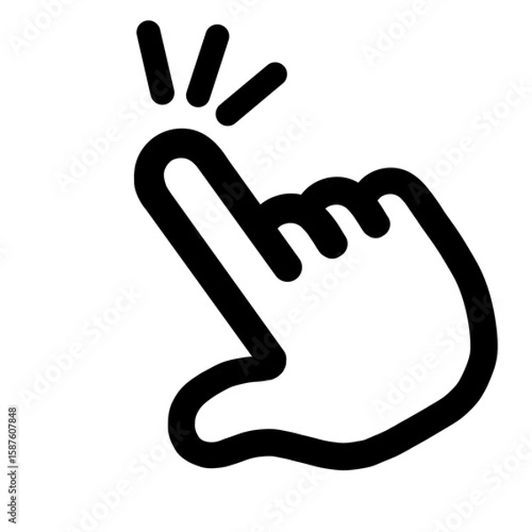Obraz 指さし　アイコン　記号　サイン タッチ　ワンポイント　手　イラスト	