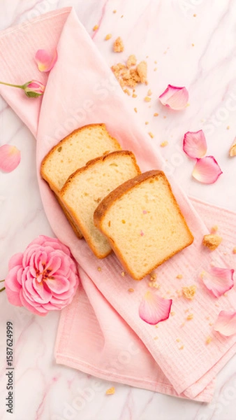 Fototapeta heart shaped cake with icing