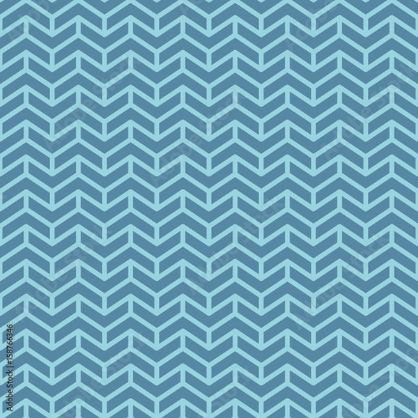 Fototapeta Chevron pattern. Blue geometric seamless patterns for web design.