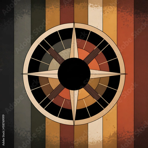 Fototapeta Target with darts on a dartboard, aiming for the bullseye in a fun game of accuracy