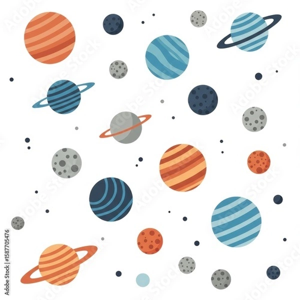 Fototapeta Colorful Space Scene