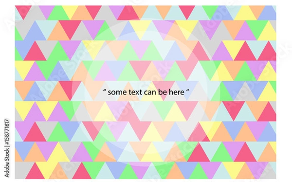 Fototapeta Minimalistic design, creative concept, modern diagonal abstract colorful background Triangle element.  Blue,yellow,red,green,gray,purple,orange lines & triangles.with texts. vector illustration EPS10.