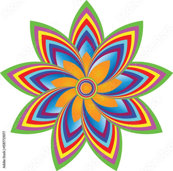 Obraz abstract flower vector illustration