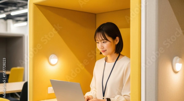 Fototapeta オフィスで仕事をする女性