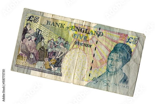 Obraz Old Five Pound Note