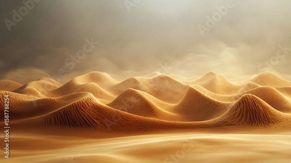 Fototapeta a crystal prism 3d ethereal sandstorm translucent
