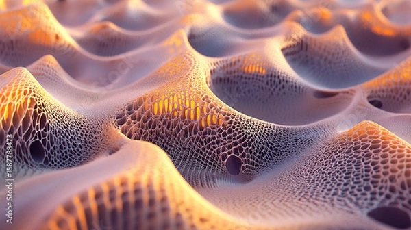 Fototapeta a crystal prism 3d ethereal sandstorm translucent