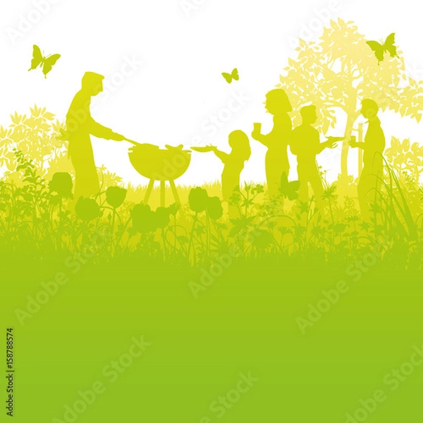 Obraz Grillabend im Garten 