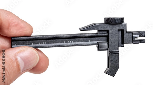 Fototapeta Black coated nylon gloves with grip dots background isolated on a Transparent background, PNG file.