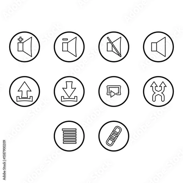 Obraz button clip art set