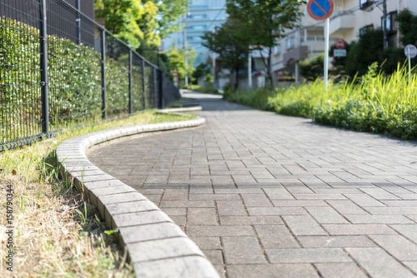 Obraz 街中の歩道