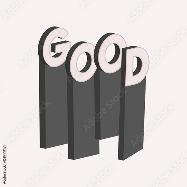 Fototapeta good slogan geometric pattern art design print