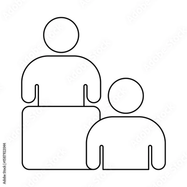 Fototapeta Mentor & Employee Development Icon