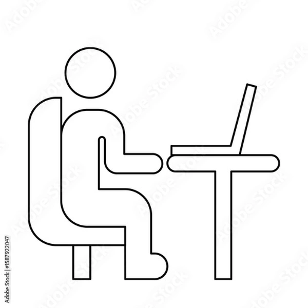 Fototapeta Remote Worker & Freelancer Icon