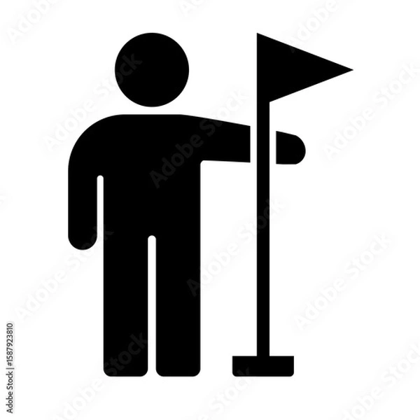 Obraz Goals & Target Achievement Icon