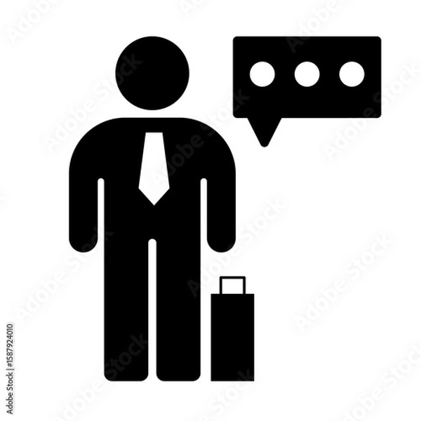 Fototapeta Personal Discussion & Communication Icon