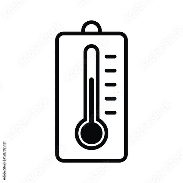 Fototapeta thermometer icon vector design template in white background