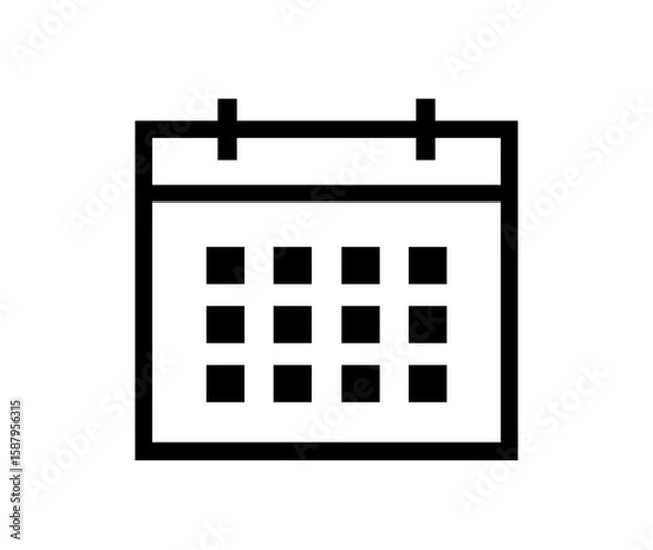 Obraz カレンダーアイコン/ calendar icon / スケジュール・予定・日程・表