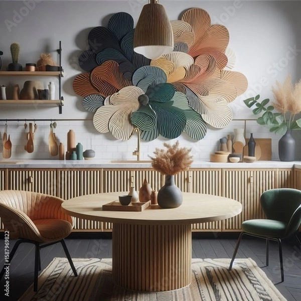 Fototapeta A bold sustainable statement piece with customizable color palet