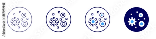 Fototapeta Cell culture icon in 4 different styles. Thin Line, Line, Bold Line, Duotone. Duotone style. Editable stroke