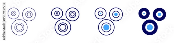 Obraz Stem cells icon in 4 different styles. Thin Line, Line, Bold Line, Duotone. Duotone style. Editable stroke