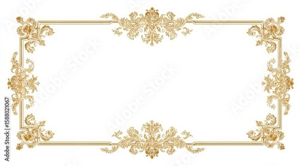 Obraz Gold ornate rectangular frame