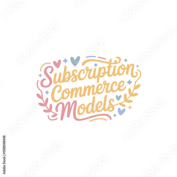 Fototapeta Subscription Commerce Models Design Art
