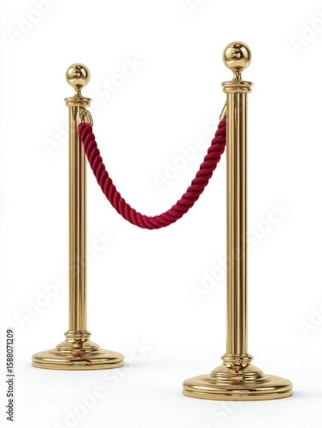 Fototapeta Event queue barrier setup event venue image of queue management indoor setting close-up view hospitality concept