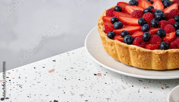 Obraz Strawberry Blueberry Pie Dessert image