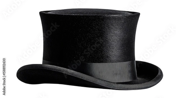 Obraz Black Top Hat, isolated on transparent background