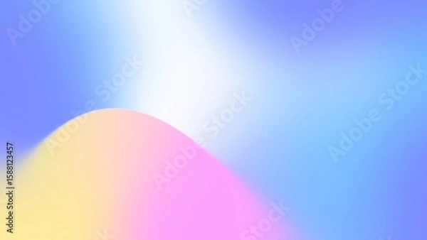 Obraz Calm Abstract Minimal Gradient. Soft Blue White Curve Design Background