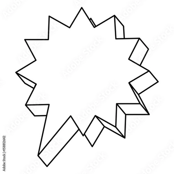 Fototapeta speech bubble icon over white background vector illustration