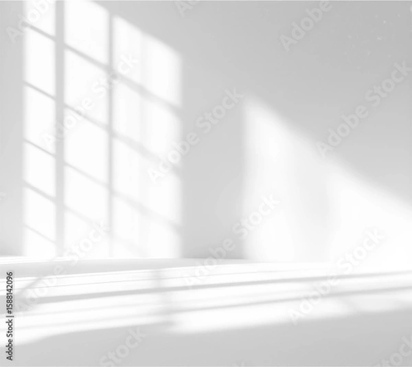 Fototapeta Realistic Window Shadow on Transparent Background