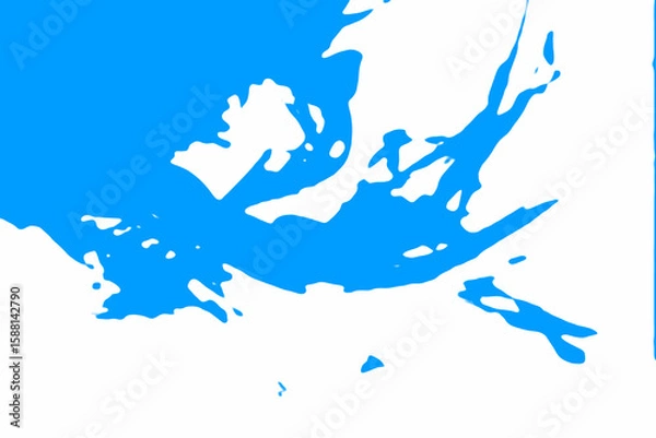 Fototapeta "A vibrant abstract background with fluid watercolor strokes in teal and gold, blending seamlessly with geometric shapes on textured canvas."

