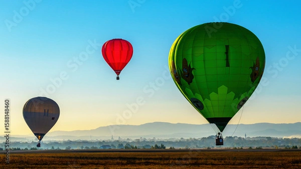 Obraz hot air balloon in flight 