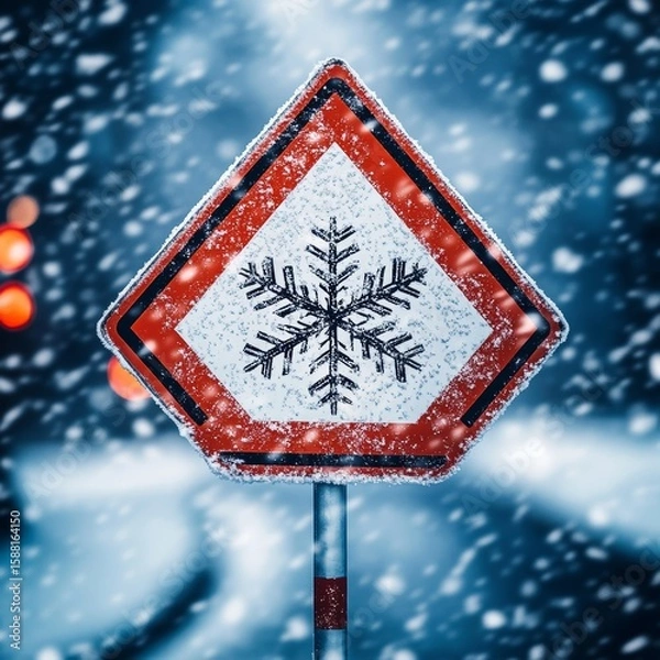 Fototapeta https://s.mj.run/bi7lJv8SHvU A warning sign with a snowflake in the middle and a snowy background behind it --v 6.1 Job ID: 4204b322-7d13-4b92-a33f-00fea2f4c096