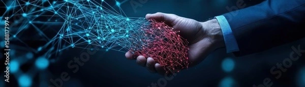 Obraz Business ecosystems and partnerships concept Business collaboration strategies The value of network and solution of creating new opportunities  Task relations collaboration team bu