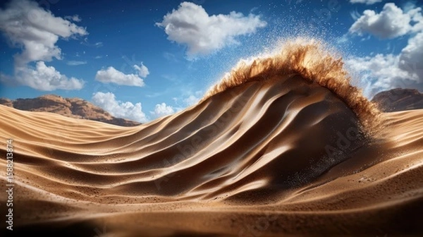 Obraz Desert Sand Wave Under a Bright Sky