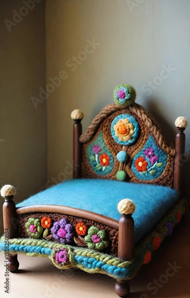 Fototapeta bed with pillows
