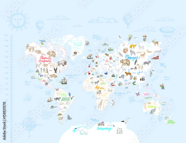 Fototapeta map of the world