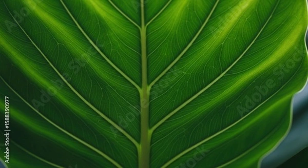 Fototapeta Macro View of Philodendron Leaf Veins