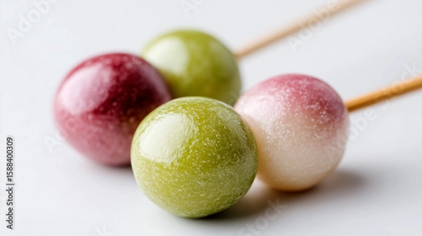 Fototapeta Dango isolate on white background. Ai generative.