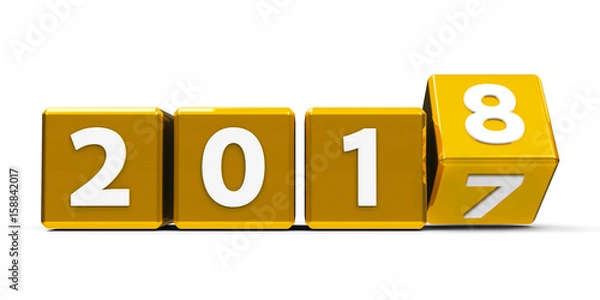 Fototapeta Gold cubes 2018 #2