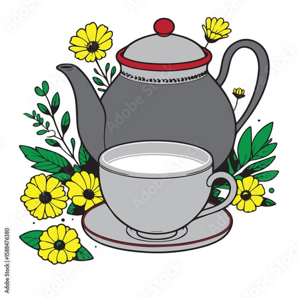 Obraz Beautiful Tea Time design