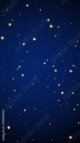 Obraz Magic stars vector overlay.  Gold stars scattered