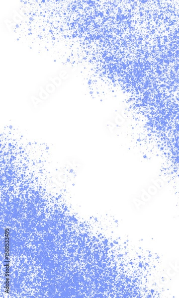 Fototapeta Abstract geometric pattern of descending white steps against a solid blue background