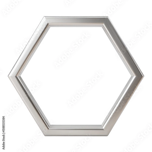 Fototapeta Isolated Hexagonal Frame with Transparent Background