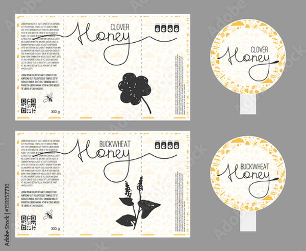 Obraz Design labels honey.