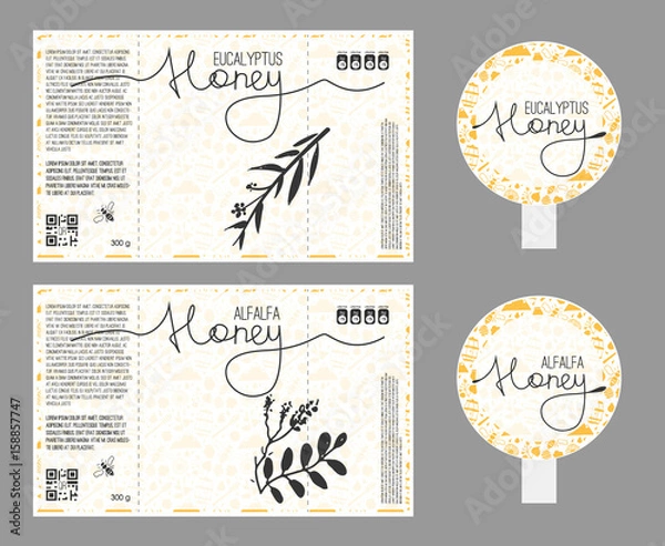Obraz Design labels honey.