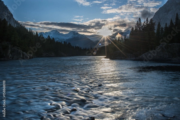 Obraz sunrise through the peaks